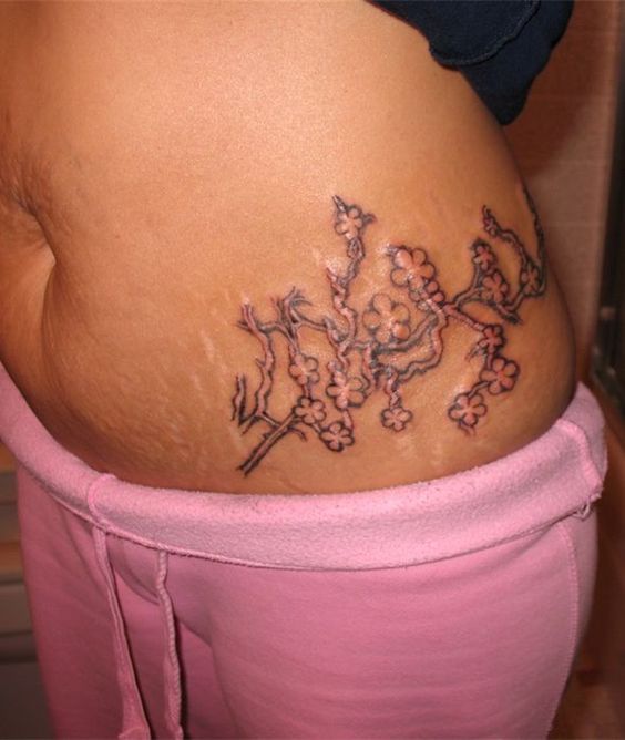 simple tattoo designs to cover up stretch marks