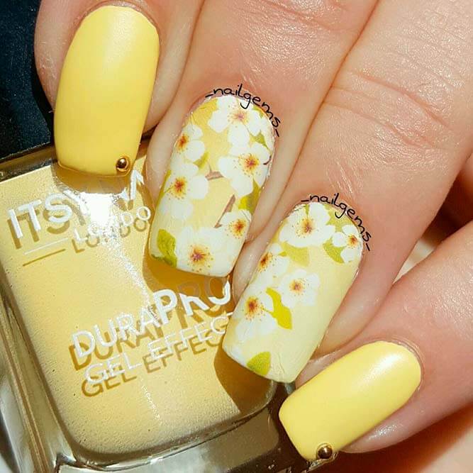 60+ Cute Pretty Yellow Nail Designs for 2019 – EntertainmentMesh