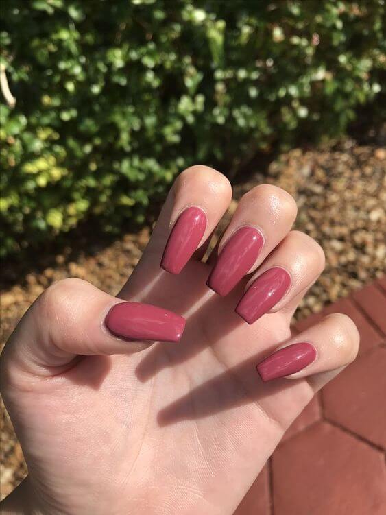 autumn fall coffin acrylic nails