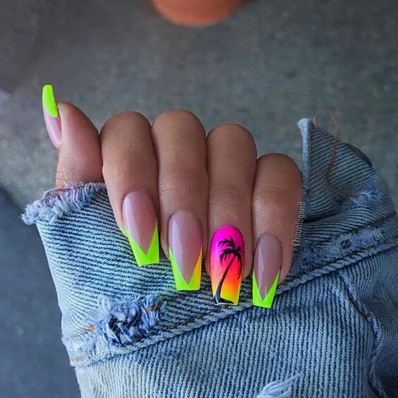 summer acrylic nail designs 2019