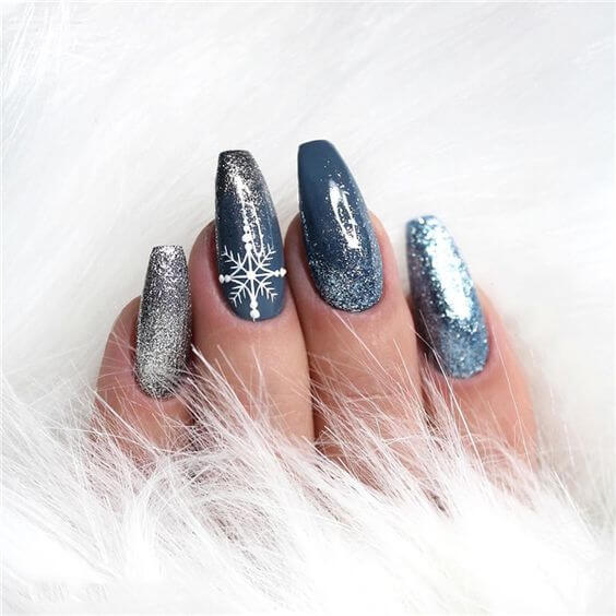 winter acrylic nail designs