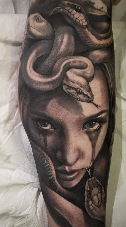 3d medusa tattoo drawing