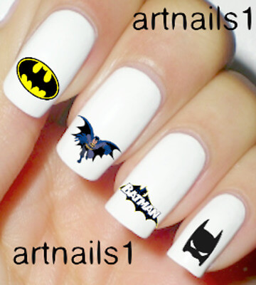 batman superhero nail stickers