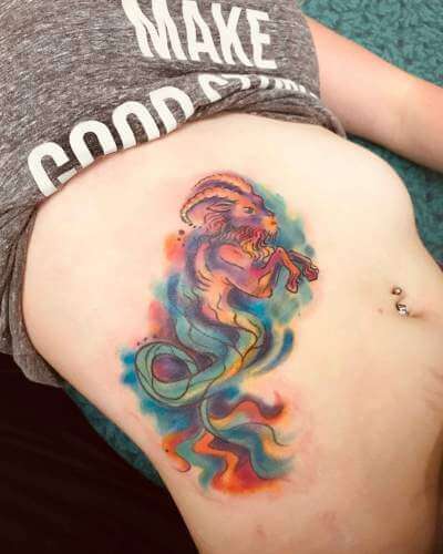 capricorn goat tattoo