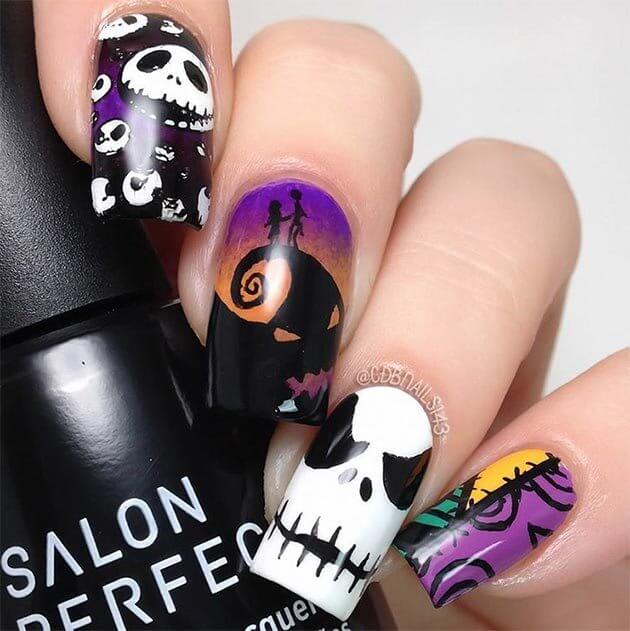 night before christmas nail art