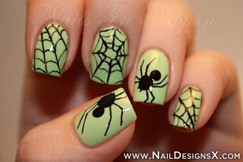 spider web nail stickers for halloween