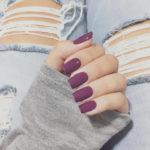 wine color nails