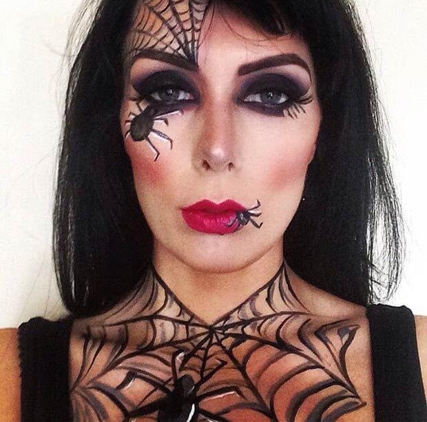 quick diy spider web makeup ideas