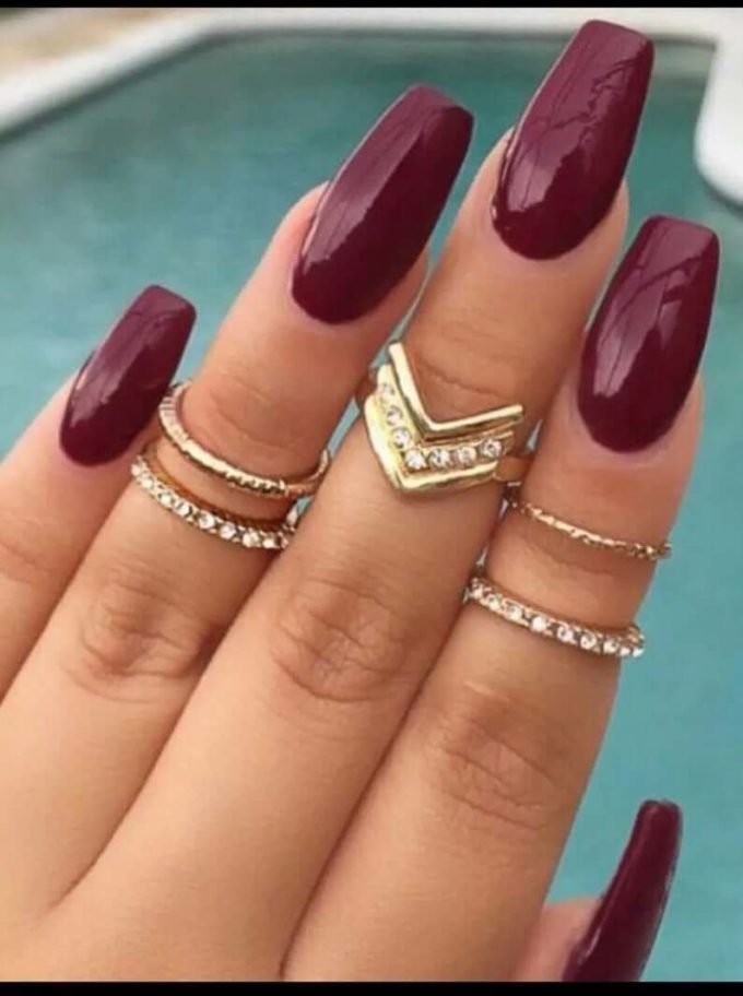 10 Amazing WineColored Nail Design Ideas EntertainmentMesh