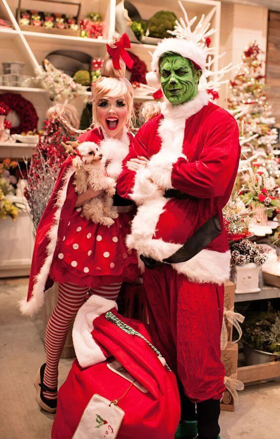funny grinch and cindy lou who christmas costume ideas for couples