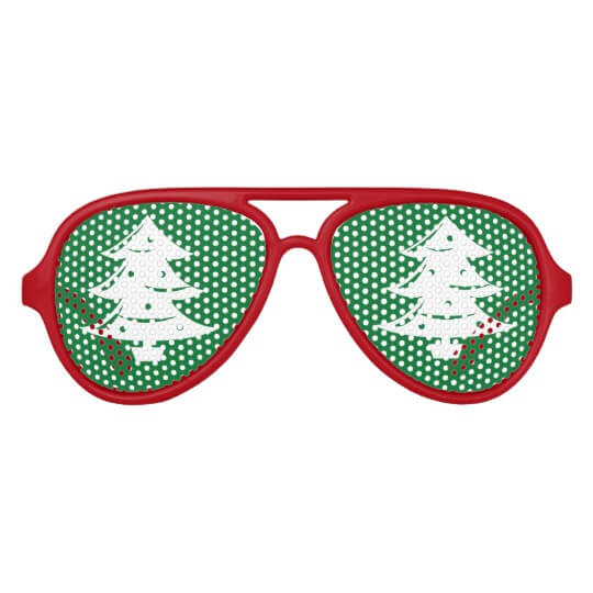 funny xmas tree glasses