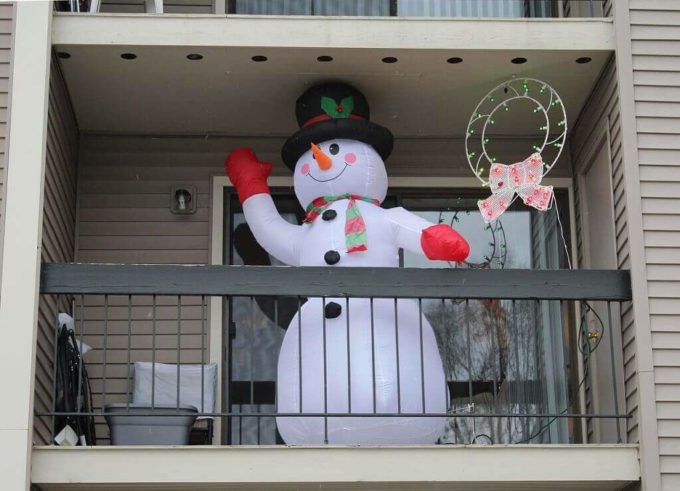 snowman christmas balcony decorations