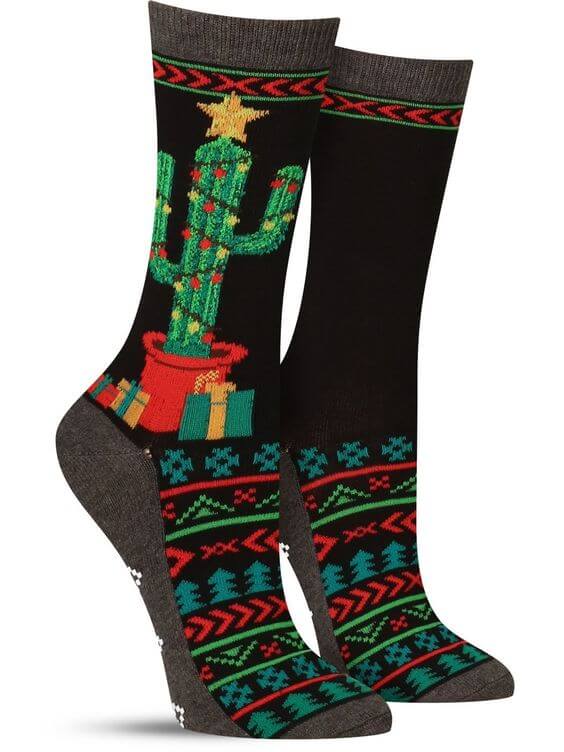 holiday traditional ugly christmas socks