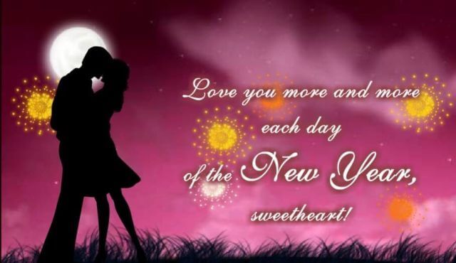 romantic happy new year message for sweetheart
