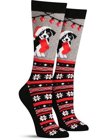 ugly christmas dog socks