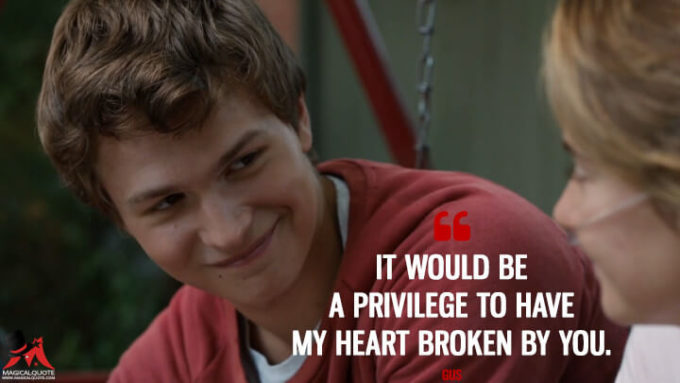 famous love movie fault in our stars - cute romantic love sayings by gus