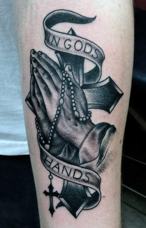 15+ In Gods Hands Tattoo Designs for Strong Religious Faith