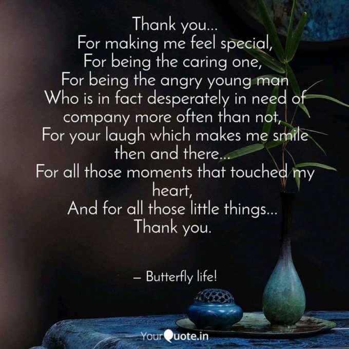 thank you for making me feel special quotes