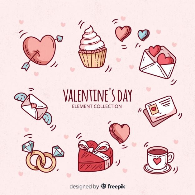 download cute free doodle valentines day element collection image