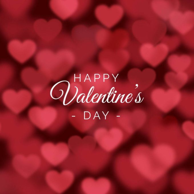 download free red happy valentines day blurred hearts image