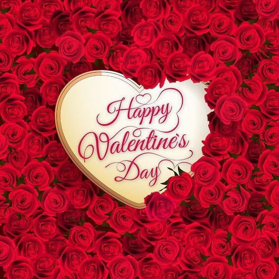 download free happy valentines day heart with roses image