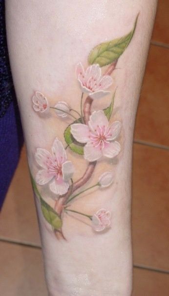 3d white flower tattoo design