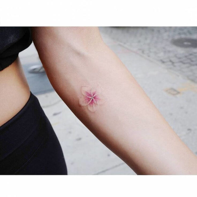 single jasmine flower tattoo design