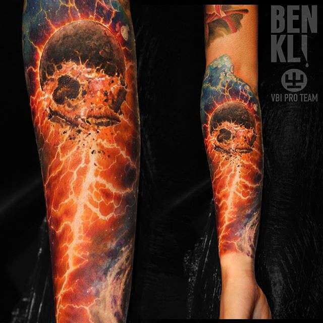 apocalypse tattoo idea on back arm