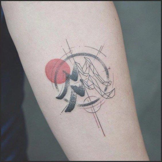 geometric aquarius constellation astronomy tattoo design