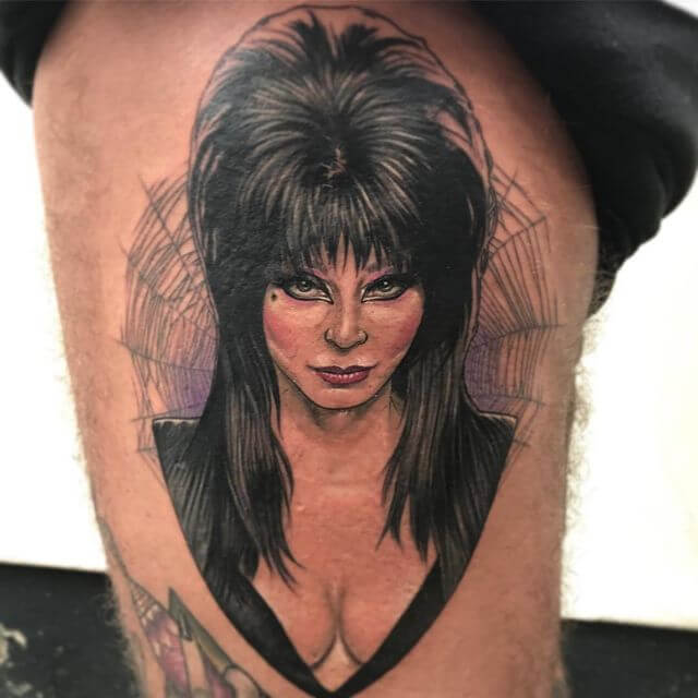 realistic elvira tattoo design