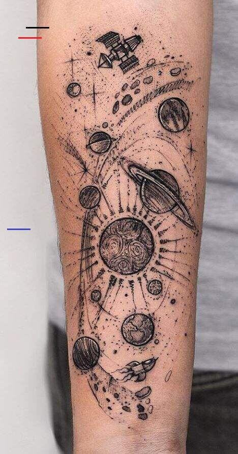 solar planets astronomy tattoo idea on forearm
