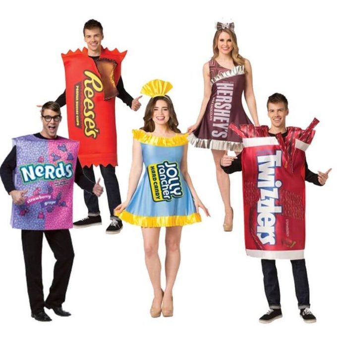 candy group halloween costumes for work