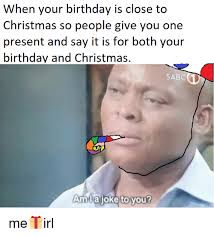 christmas and january birthday gift meme