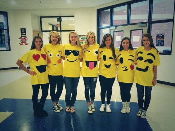 emojis group halloween costumes for work