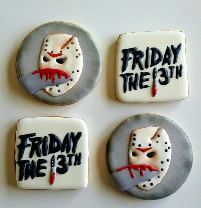 friday the 13th horror cookies design for halloween