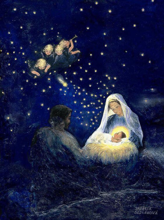 holy christmas painting image