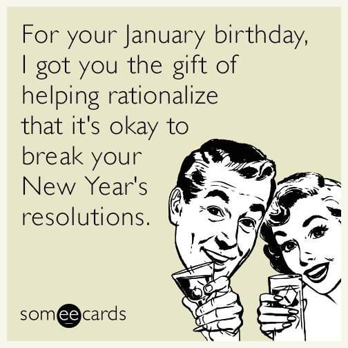 new year january birthday meme