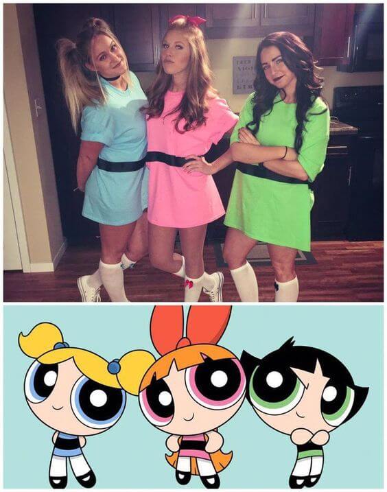 powerpuff girls group halloween costumes for work