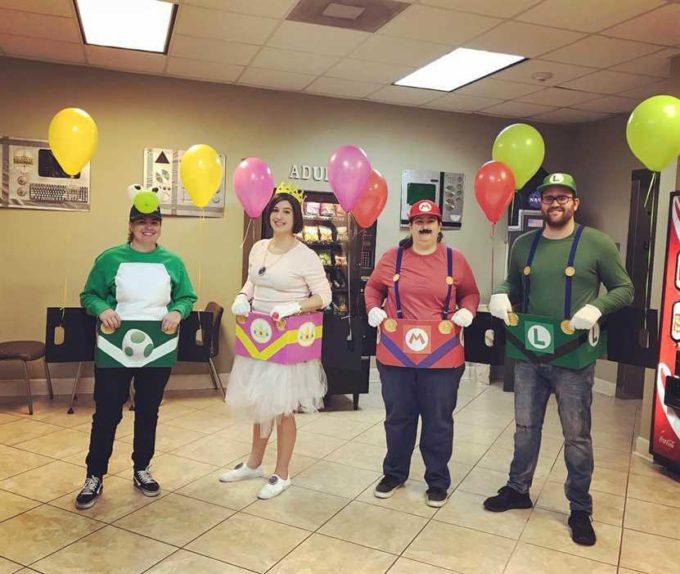 super mario group halloween costumes for work