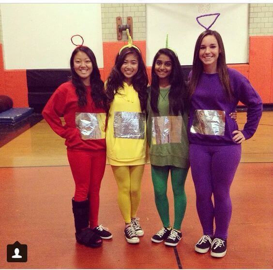 teletubbies group halloween costumes for work