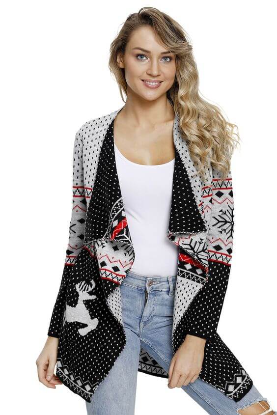 casual christmas cardigan ideas for females