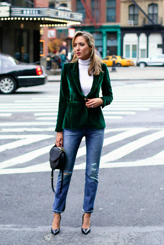 female casual velvet blazer dress ideas for christmas holidays