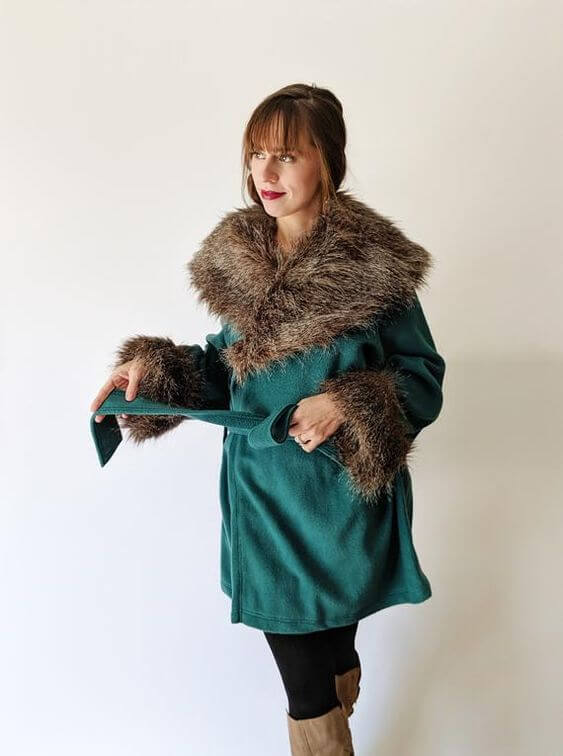women's casual faux fur wrap coat ideas for christmas