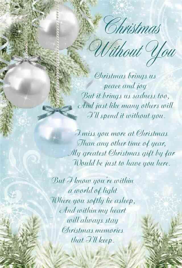 missing you at christmas poem for him-her who has died