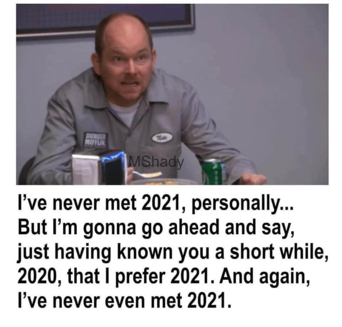 sarcastic new year 2021 meme