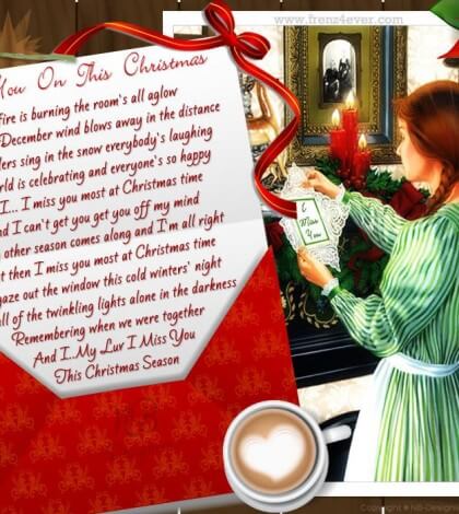 i miss you on christmas poem card