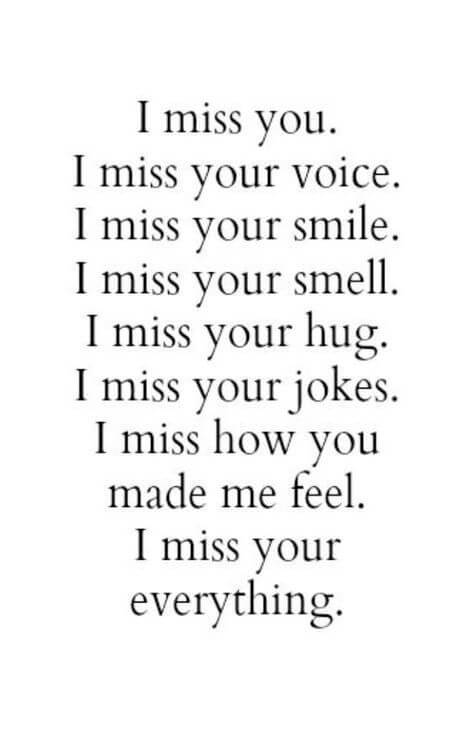 i miss everything about you quote