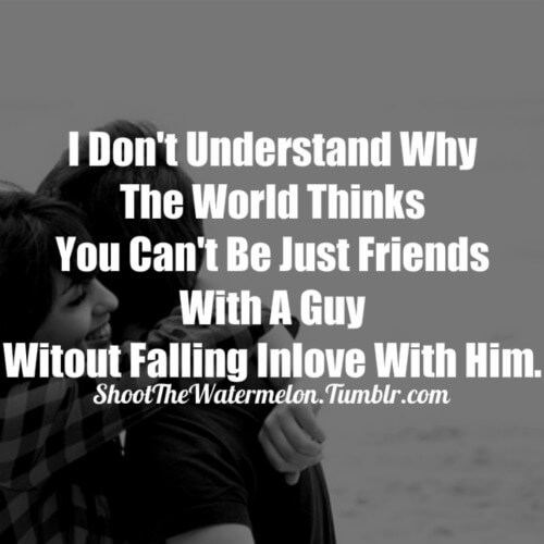 just friend girl and boy friendship quote image