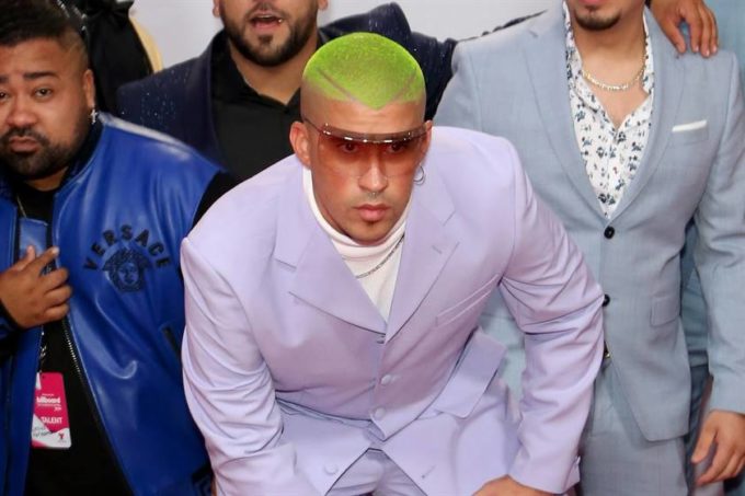 bad bunny green haircut design