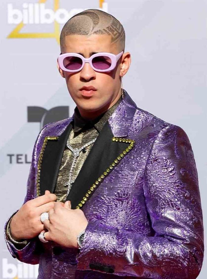 bad bunny wavy shaved haircut design